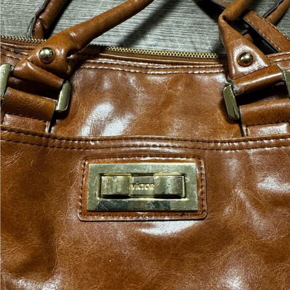 Victor Alfaro Brown Handbag with Crossbody Strap - Picture 3 of 10